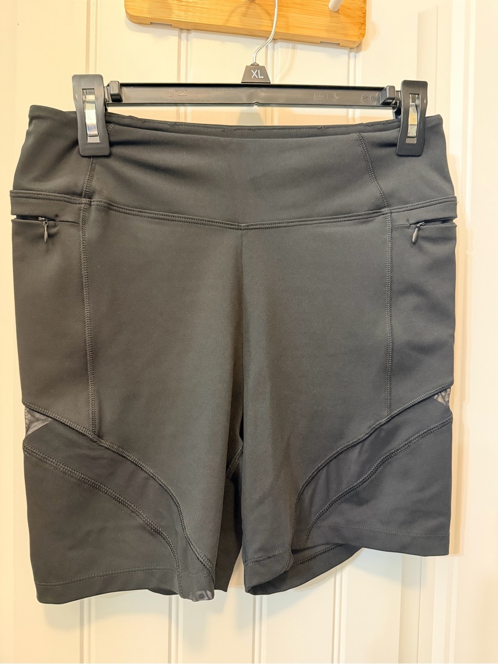 PINK Victoria's Secret Black Athletic Zip-Pocket Shorts